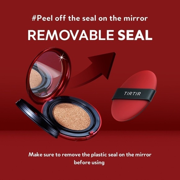 NEW TIRTIR Mask Fit Red Cushion Foundation Long-Lasting #21W Natural Ivory MINI - Picture 4 of 12